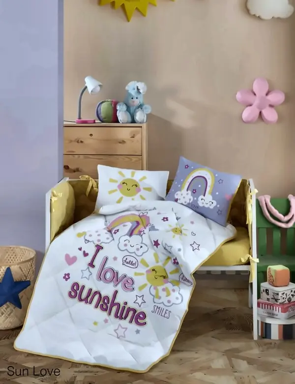 Midnight Sun Love Cot Set