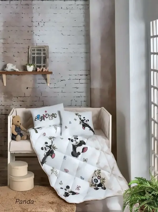 Midnight Panda Cot Set