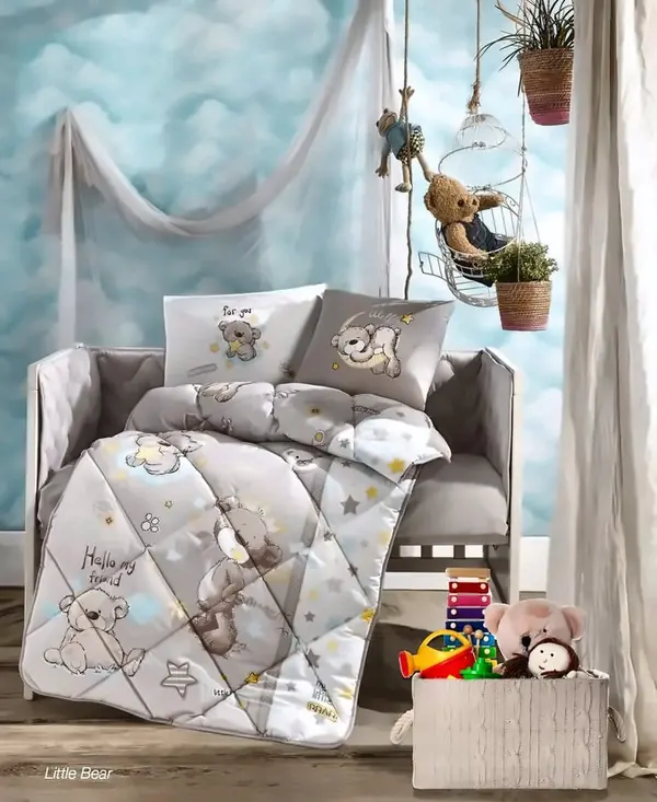 Midnight Little Bear Cot Set